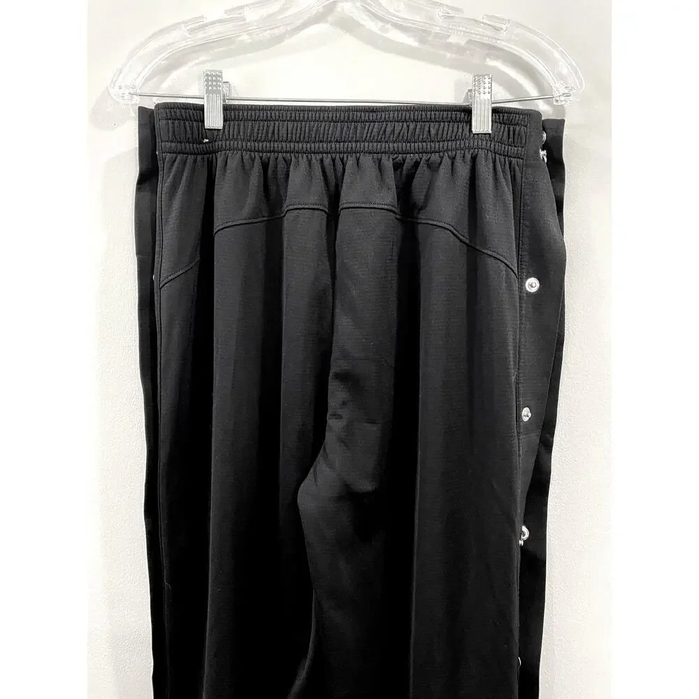 Nike Womens Small Black Tearaway Snap Button Track Pants Warm Up Joggers